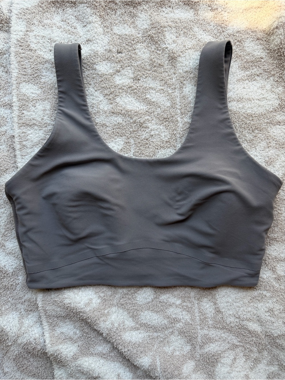 all in motion Soft Everyday Longline Sports Bra Top in Charcoal